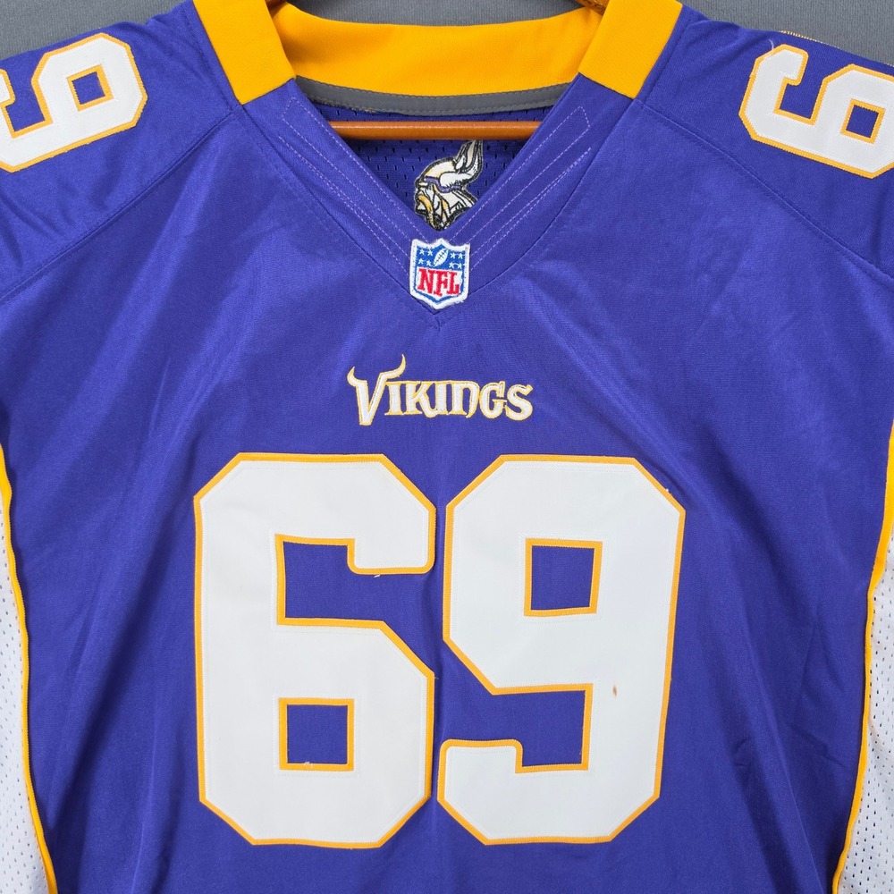 Nike NFL Minnesota Vikings Jared Allen 69 Jersey Mens 56 Purple White Gold